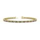 1 - Cliona 3.00 mm Smoky Quartz and Lab Grown Diamond Eternity Tennis Bracelet 