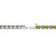 2 - Cliona 3.00 mm Yellow Diamond and Lab Grown Diamond Eternity Tennis Bracelet 