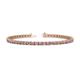 1 - Cliona 3.00 mm Rhodolite Garnet and Lab Grown Diamond Eternity Tennis Bracelet 