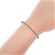 4 - Cliona 3.00 mm Pink Sapphire and Lab Grown Diamond Eternity Tennis Bracelet 