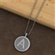 2 - A 2 Z (Halo) Round Diamond Circle Initial Pendant Necklace 