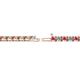 2 - Cliona 2.70 mm Pink Tourmaline and Diamond Eternity Tennis Bracelet 