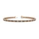 1 - Cliona 2.70 mm Smoky Quartz and Diamond Eternity Tennis Bracelet 