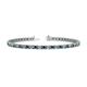 1 - Cliona 2.70 mm Blue and White Diamond Eternity Tennis Bracelet 