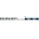 2 - Cliona 2.70 mm Blue and White Diamond Eternity Tennis Bracelet 