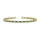 1 - Cliona 2.70 mm Green Garnet and Lab Grown Diamond Eternity Tennis Bracelet 
