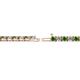 2 - Cliona 2.70 mm Green Garnet and Lab Grown Diamond Eternity Tennis Bracelet 
