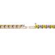 2 - Cliona 2.70 mm Yellow Sapphire and Lab Grown Diamond Eternity Tennis Bracelet 