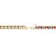 2 - Cliona 2.40 mm Pink Tourmaline and Diamond Eternity Tennis Bracelet 