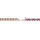 2 - Cliona 2.40 mm Pink Sapphire and Diamond Eternity Tennis Bracelet 