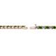 2 - Cliona 2.40 mm Green Garnet and Diamond Eternity Tennis Bracelet 