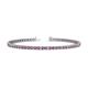 1 - Cliona 2.40 mm Pink Sapphire and Diamond Eternity Tennis Bracelet 