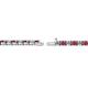 2 - Cliona 2.40 mm Ruby and Diamond Eternity Tennis Bracelet 