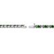 2 - Cliona 2.40 mm Green Garnet and Diamond Eternity Tennis Bracelet 