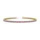 1 - Cliona 2.40 mm Amethyst and Diamond Eternity Tennis Bracelet 