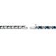 2 - Cliona 2.40 mm Blue and White Diamond Eternity Tennis Bracelet 