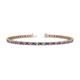 1 - Cliona 2.40 mm Iolite and Diamond Eternity Tennis Bracelet 