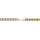 2 - Cliona 2.40 mm Yellow Sapphire and Diamond Eternity Tennis Bracelet 