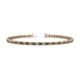 1 - Cliona 2.40 mm Smoky Quartz and Diamond Eternity Tennis Bracelet 