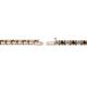 2 - Cliona 2.40 mm Smoky Quartz and Diamond Eternity Tennis Bracelet 