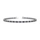 1 - Cliona 2.40 mm Blue Sapphire and Lab Grown Diamond Eternity Tennis Bracelet 