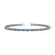 1 - Cliona 2.40 mm Blue Topaz and Lab Grown Diamond Eternity Tennis Bracelet 