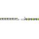 2 - Cliona 2.40 mm Peridot and Lab Grown Diamond Eternity Tennis Bracelet 