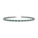 1 - Cliona 2.40 mm Emerald and Lab Grown Diamond Eternity Tennis Bracelet 
