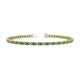 1 - Cliona 2.40 mm Emerald and Lab Grown Diamond Eternity Tennis Bracelet 