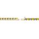 2 - Cliona 2.40 mm Yellow Sapphire and Lab Grown Diamond Eternity Tennis Bracelet 