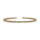 1 - Cliona 2.40 mm Peridot and Lab Grown Diamond Eternity Tennis Bracelet 