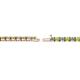 2 - Cliona 2.40 mm Peridot and Lab Grown Diamond Eternity Tennis Bracelet 