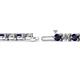 2 - Cliona 4.10 mm Blue Sapphire and Diamond Eternity Tennis Bracelet 