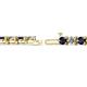 2 - Cliona 4.10 mm Blue Sapphire and Diamond Eternity Tennis Bracelet 