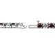 2 - Cliona 4.10 mm Red Garnet and Diamond Eternity Tennis Bracelet 