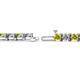 2 - Cliona 4.10 mm Yellow and White Diamond Eternity Tennis Bracelet 