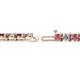 2 - Cliona 4.10 mm Rhodolite Garnet and Diamond Eternity Tennis Bracelet 