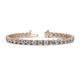 1 - Cliona 4.10 mm Aquamarine and Diamond Eternity Tennis Bracelet 