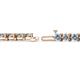 2 - Cliona 4.10 mm Aquamarine and Diamond Eternity Tennis Bracelet 