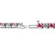 2 - Cliona 4.10 mm Pink Tourmaline and Diamond Eternity Tennis Bracelet 