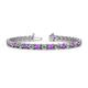 1 - Cliona 4.10 mm Amethyst and Diamond Eternity Tennis Bracelet 