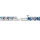 2 - Cliona 4.10 mm Blue Topaz and Diamond Eternity Tennis Bracelet 