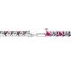 2 - Cliona 3.30 mm Pink Sapphire and Diamond Eternity Tennis Bracelet 