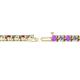 2 - Cliona 3.30 mm Amethyst and Diamond Eternity Tennis Bracelet 