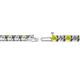 2 - Cliona 3.30 mm Yellow Sapphire and Diamond Eternity Tennis Bracelet 