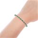 4 - Cliona 3.30 mm Emerald and Diamond Eternity Tennis Bracelet 