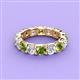 2 - Laida 4.52 ctw (4.00 mm) Peridot and Diamond Eternity Band 