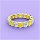 2 - Laida 4.00 ctw (4.00 mm)Yellow and White Diamond Eternity Band 