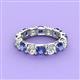 2 - Laida 3.60 ctw (4.00 mm) Iolite and Diamond Eternity Band 