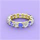 2 - Laida 3.90 ctw (4.00 mm) Tanzanite and Diamond Eternity Band 